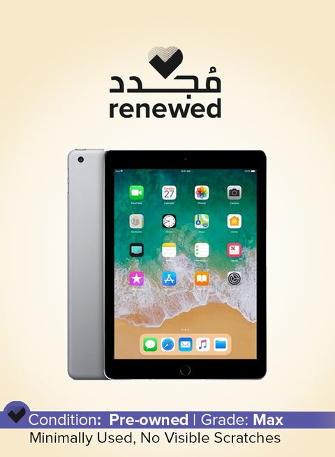 Renewed - iPad 2018 (6th Gen) 9.7-Inch 32GB Wi-Fi Space Gray - International Version