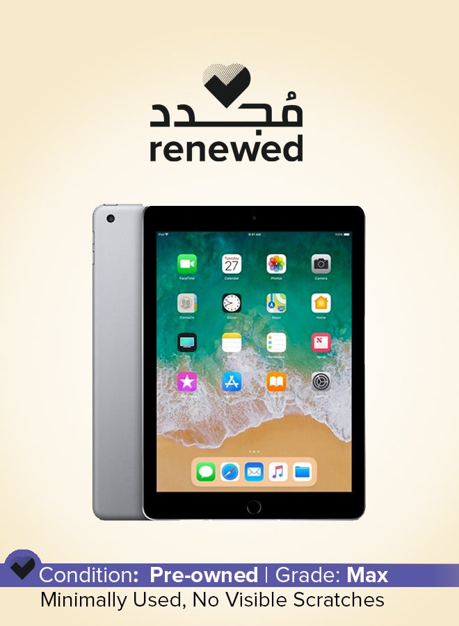 Apple Renewed - iPad 2018 (6th Gen) 9.7-Inch 32GB Wi-Fi Space Gray - International Version  - Image 1