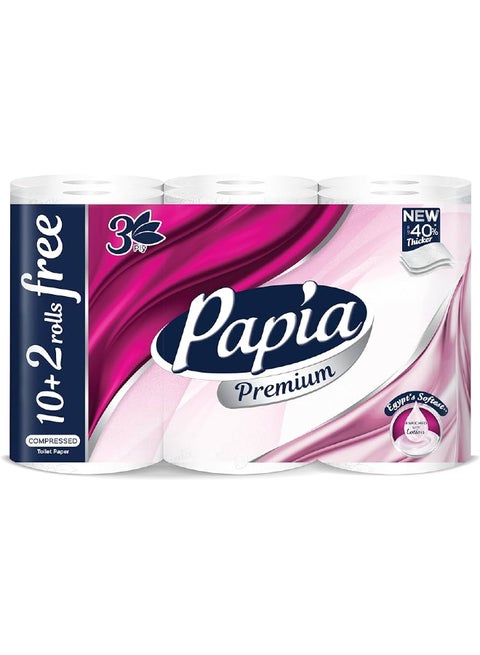 Toilet Rolls Compressed -12 Roll 3 Ply