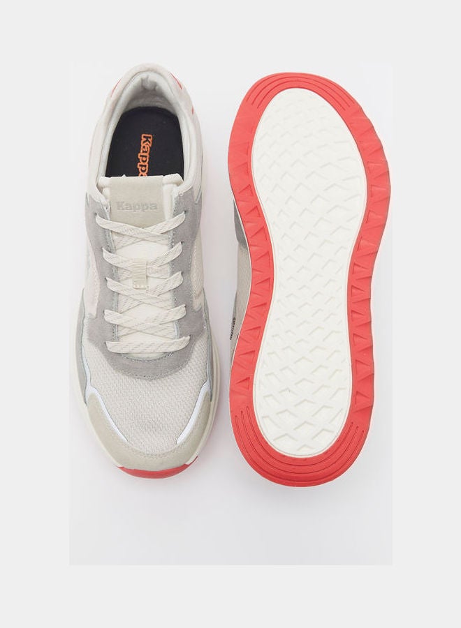 Kappa Men's Textured Lace-Up Sneakers Grey - Image 4