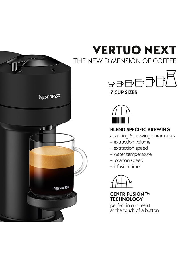 Nespresso - Vertuo Next Bundle Matte 1.1 L 1300 W GCV1-MB-3694-BK Matte Black - Image 1