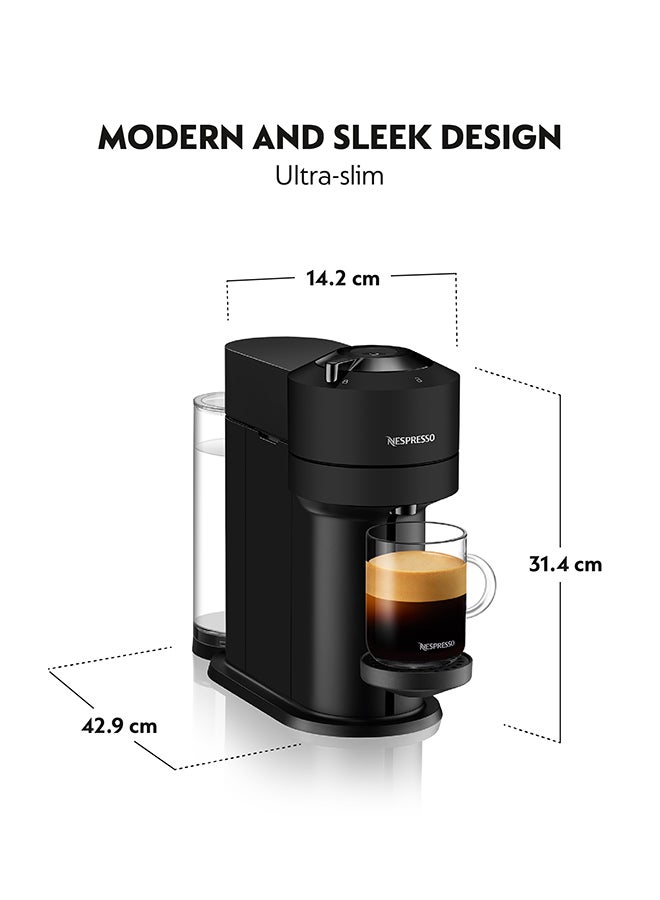 Nespresso - Vertuo Next Bundle Matte 1.1 L 1300 W GCV1-MB-3694-BK Matte Black - Image 1