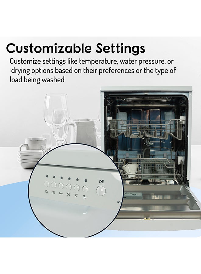 NIKAI - Freestanding Dishwashers 6 Programs NDW3112N1W White - Image 1