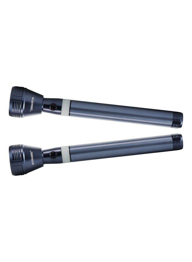 SONASHI Combo Rechargeable LED Torch  Pack of 2 Hyper Flashlights  5000mAh Battery with 4 Hours of Continuous Working  Unbreakable and Durable Lights for all your Outdoor Activities SLT-2011 Grey 36.5cm  - Image 1