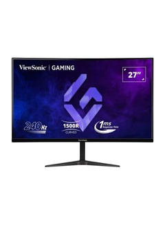 ViewSonic 27 inch  FHD Curved Gaming Monitor  (1920 X 1080) 240hz, 1MS, 3.5 Audio Out X 1/ HDMI 2.0 X 2/ Display Port: 1/ ADAPTIVE SYNC VX2719-PC-MHD Black  - Image 1