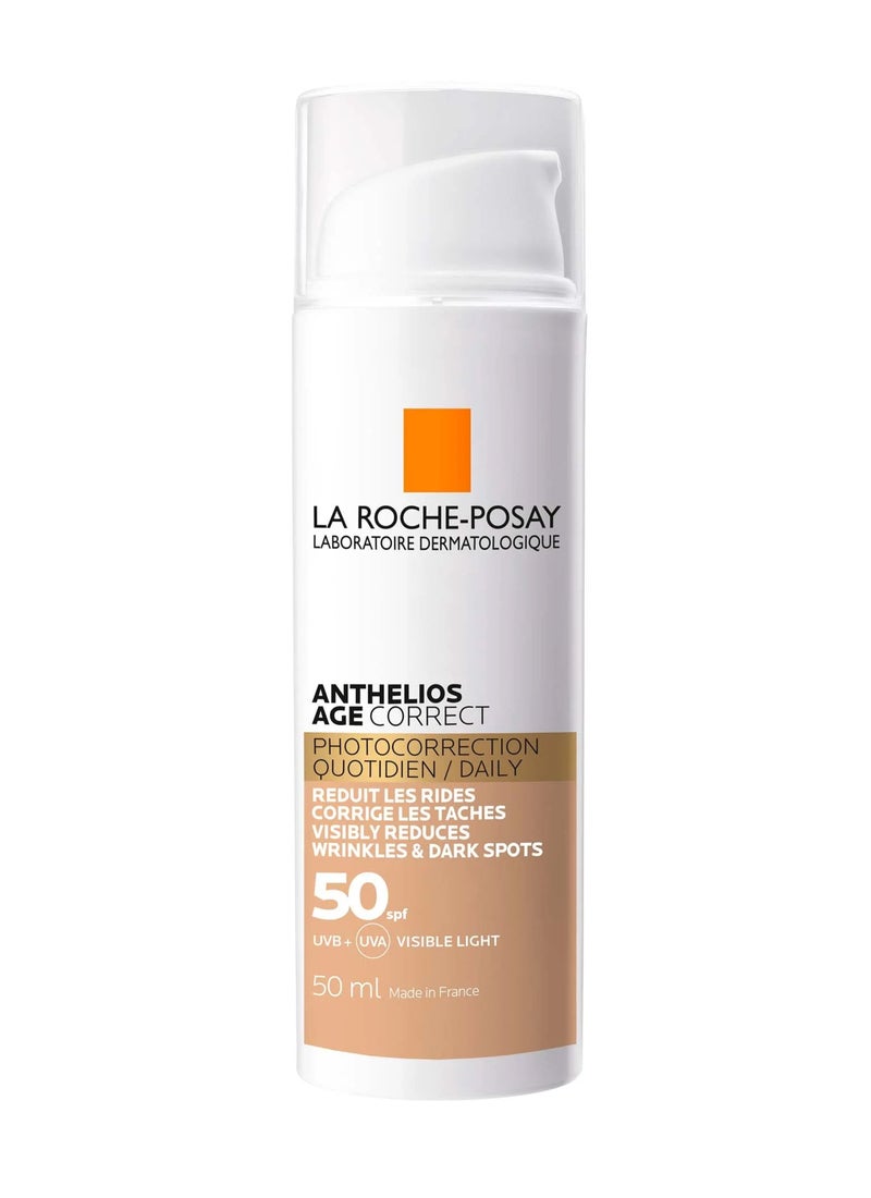 LA ROCHE-POSAY Anthelios Age Correct Spf50 Tinted Photocorrection Daily Cc Cream White 50ml - Image 1