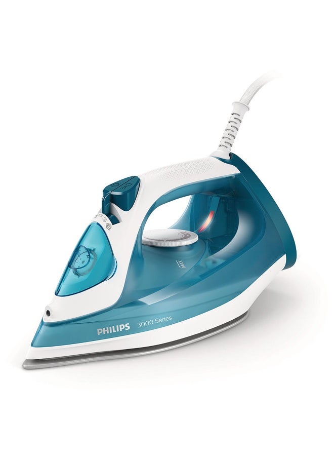 Philips Steam Iron Series 3000-2100W, 140 G Steam Boost, Ceramic, 30g/min Continuous Steam, 300ML, Blue - DST3011/26 300 ml 2100 W DST3011/26 Blue