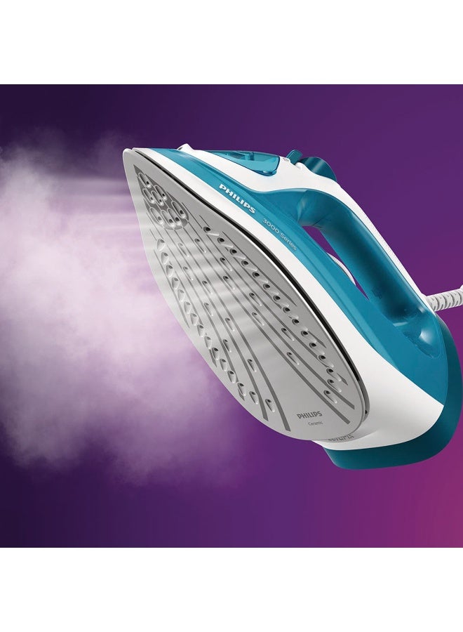 فيليبس مكواة بخار من سلسلة 3000 300 ml 2100 W DST3011/26 أزرق - Image 3