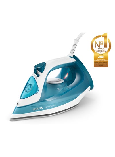 Philips Steam Iron Series 3000-2100W, 140 G Steam Boost, Ceramic, 30g/min Continuous Steam, 300ML, Blue - DST3011/26 300 ml 2100 W DST3011/26 Blue