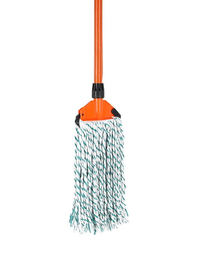 Royalford Royalford Dual Color Cotton Mop for All Types of Surfaces Faster Dehydration Durable Mop, Assorted Multicolour 45x15cm  - Image 2