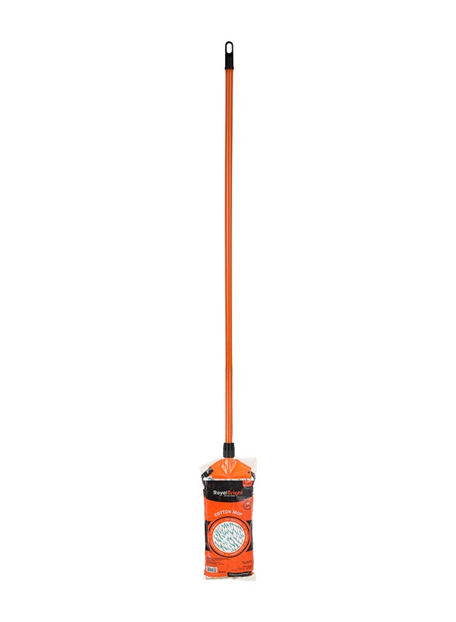 Royalford Royalford Dual Color Cotton Mop for All Types of Surfaces Faster Dehydration Durable Mop, Assorted Multicolour 45x15cm  - Image 5