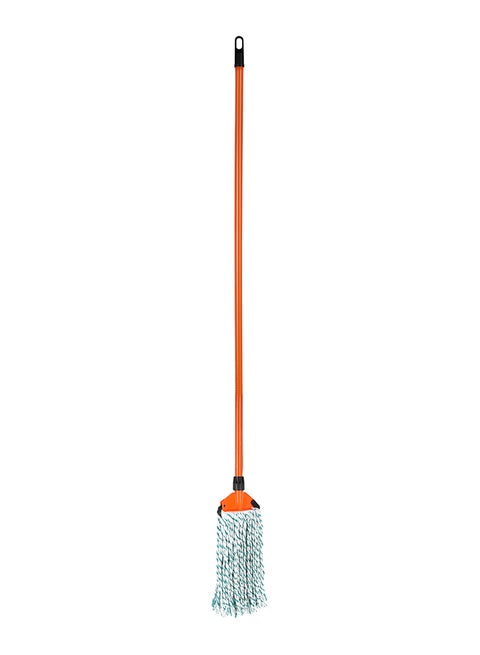 Royalford Dual Color Cotton Mop for All Types of Surfaces Faster Dehydration Durable Mop, Assorted Multicolour 45x15cm