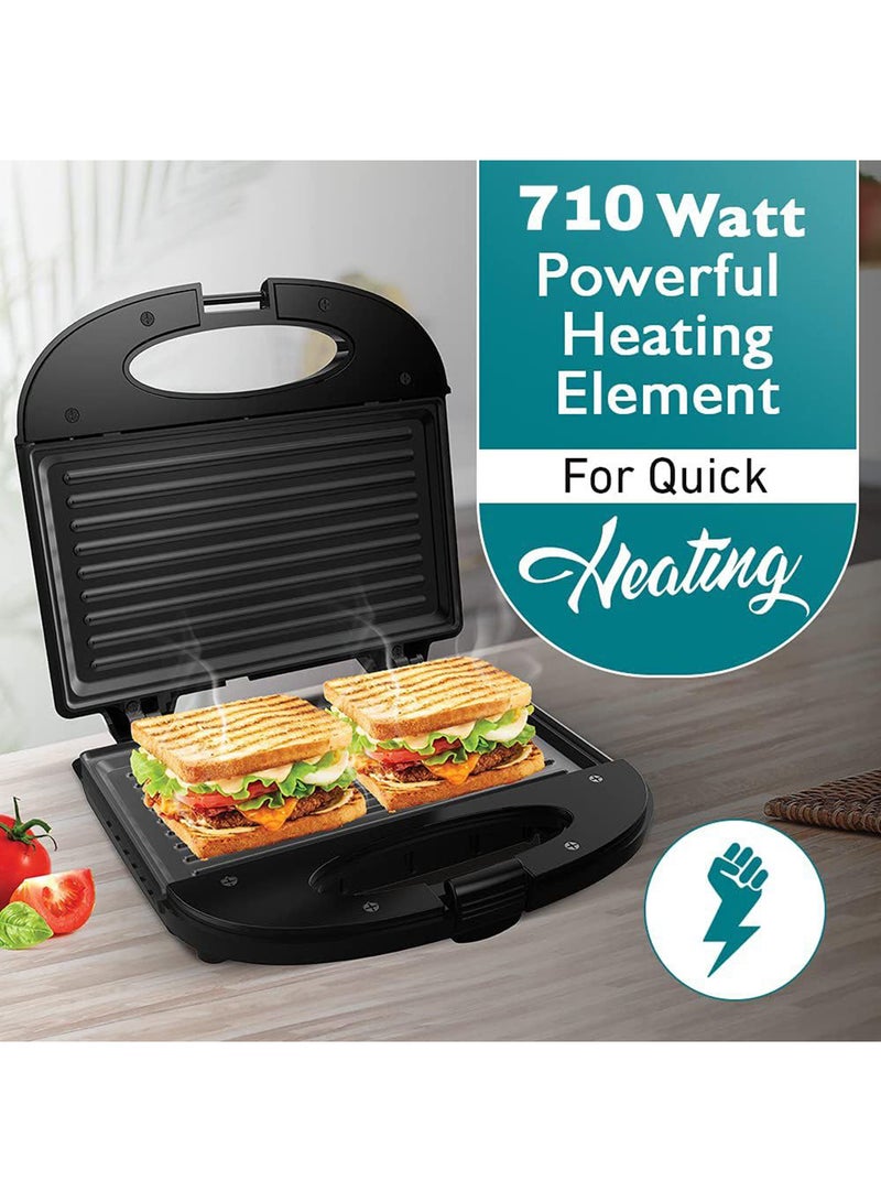 KHIND Double Sandwich Toaster 750 W ST710 Black  - Image 2