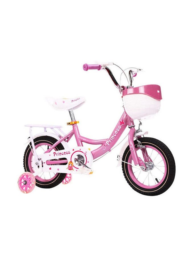 Cool Baby COOLBABY Kids Bike with Hand Brake and Basket for Ages 3-8 Years, 12 Inch Princess Bikes Bicycles With backseat, Children Bicycle. (Pink) 74 x 20 x 42cm - Image 1