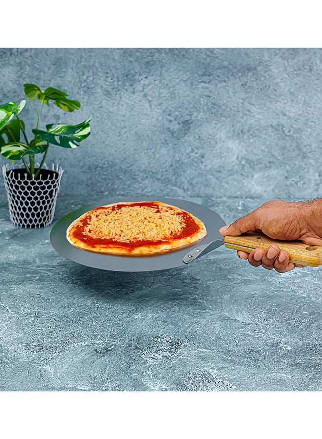 Cheese/Pizza Cutter Black & Silver 43x25x7cm