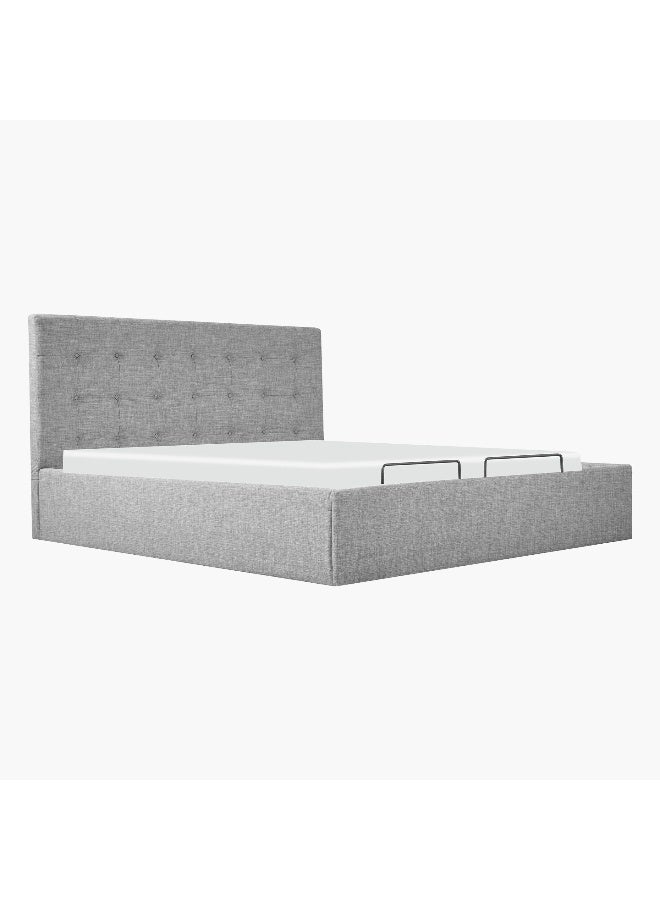 هوم بوكس سرير هيدروليك كينج من أوكلاند - 180x200 سم رمادي - Image 1