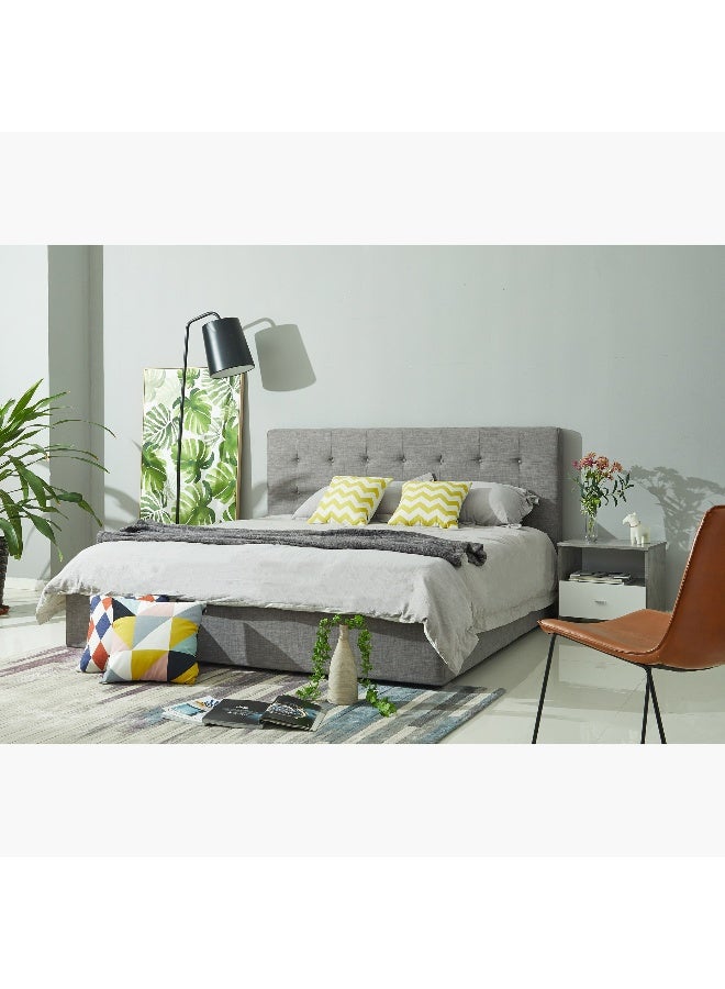 هوم بوكس سرير هيدروليك كينج من أوكلاند - 180x200 سم رمادي - Image 2