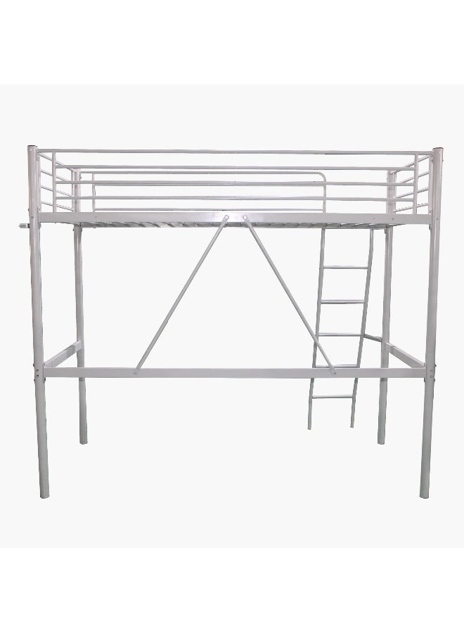 Home Box - P-Vanilla Travis 90X200 Metal Loft Bed- White White - Image 1