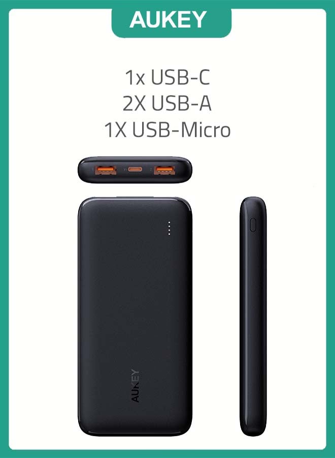 أوكي بطارية متنقلة نحيفة USB-C 15واط N73 بسعة 10000 mAh أسود  - Image 2