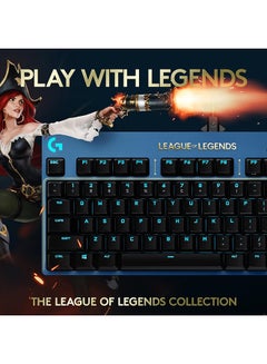 Logitech Logitech G PRO Mechanical Gaming Keyboard - Ultra-Portable Tenkeyless Design, Detachable USB Cable, LIGHTSYNC RGB Backlit Keys, Official League of Legends Edition  - Image 3