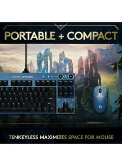 Logitech Logitech G PRO Mechanical Gaming Keyboard - Ultra-Portable Tenkeyless Design, Detachable USB Cable, LIGHTSYNC RGB Backlit Keys, Official League of Legends Edition  - Image 5