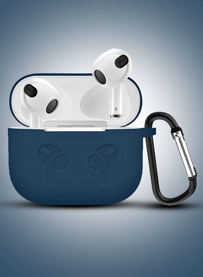 MARGOUN - Protective Shockproof Silicone Case Cover for Apple AirPods 3 3rd Generation Dark Blue - Image 1