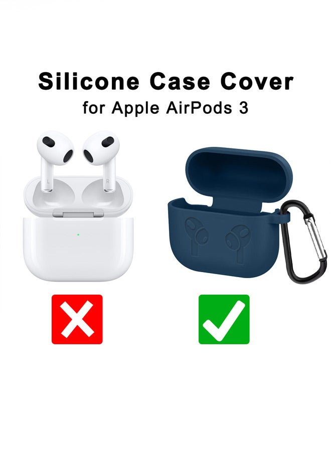 MARGOUN - Protective Shockproof Silicone Case Cover for Apple AirPods 3 3rd Generation Dark Blue - Image 1
