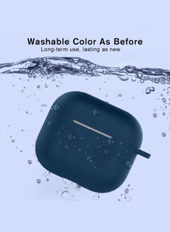 MARGOUN Protective Shockproof Silicone Case Cover for Apple AirPods 3 3rd Generation Dark Blue  - Image 4