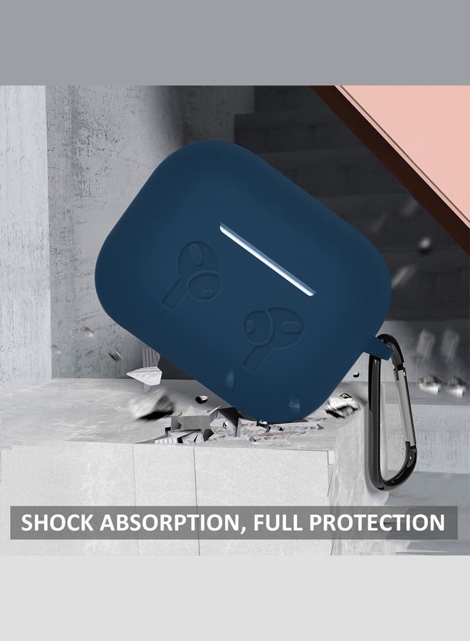 MARGOUN - Protective Shockproof Silicone Case Cover for Apple AirPods 3 3rd Generation Dark Blue - Image 1