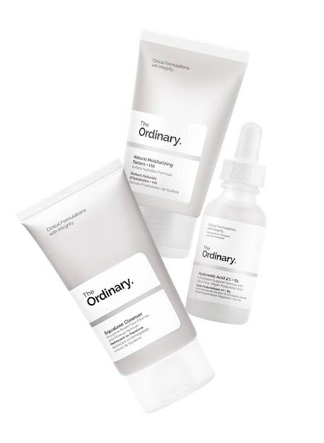 ذا اورديناري المجموعة اليومية: 
 منظف سكوالين 50 مل + حمض الهيالورونيك 2% + فيتامين B5 30 مل + عوامل الترطيب الطبيعية + اتش ايه 30 مل 1 x 50
2 x 30ملليلتر - Image 2