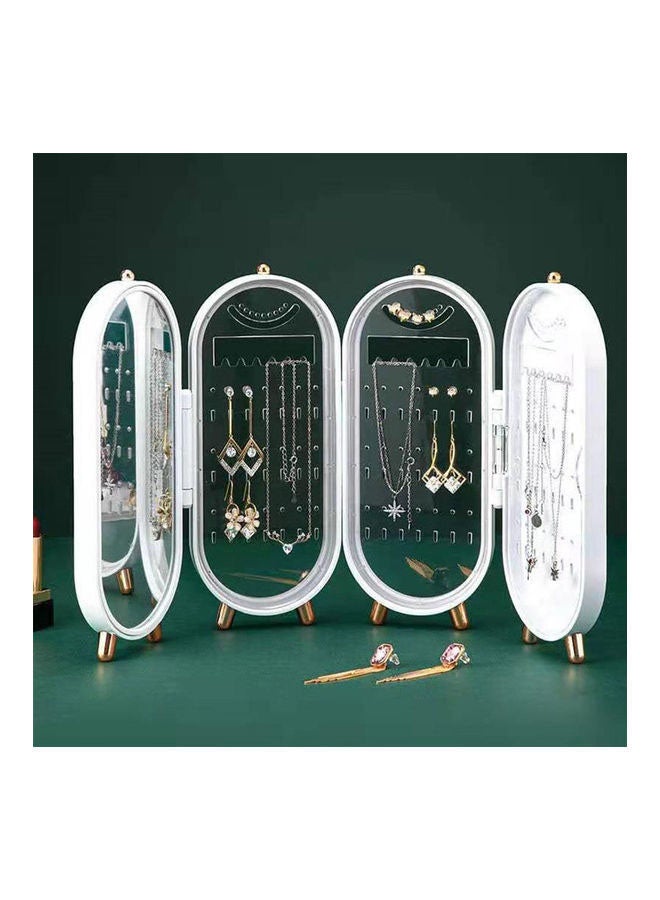 Foldable Jewelry Storage Box Earrings Display Stand Bracelet Necklace Organizer - Image 1