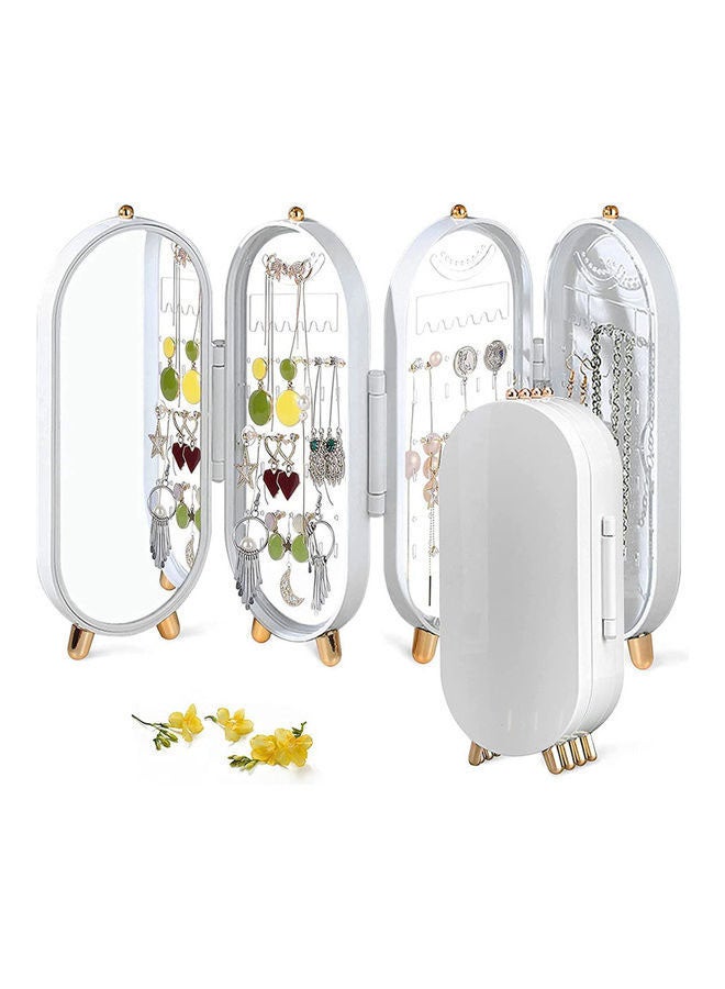 Foldable Jewelry Storage Box Earrings Display Stand Bracelet Necklace Organizer - Image 3