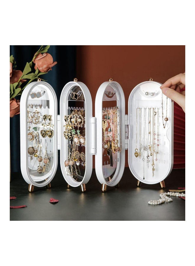 Foldable Jewelry Storage Box Earrings Display Stand Bracelet Necklace Organizer - Image 2