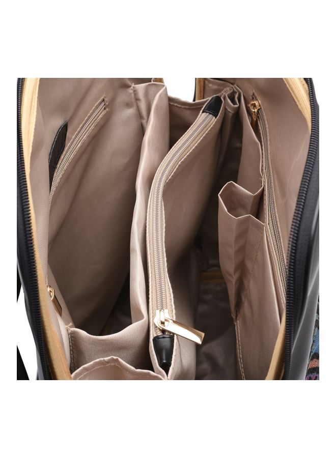 Pavo Fabric Cross Backpack Black - Image 2