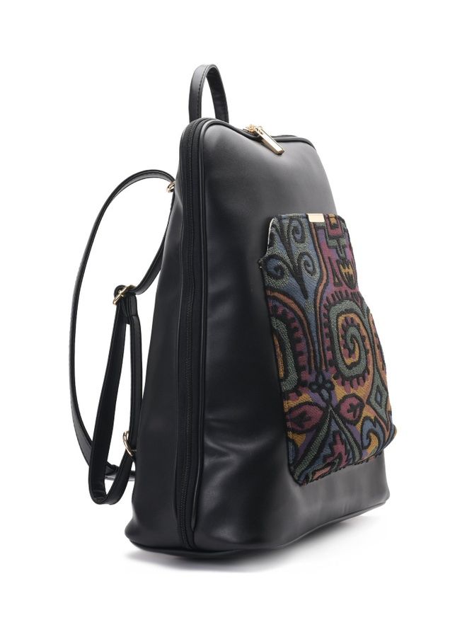 Pavo Fabric Cross Backpack Black - Image 3