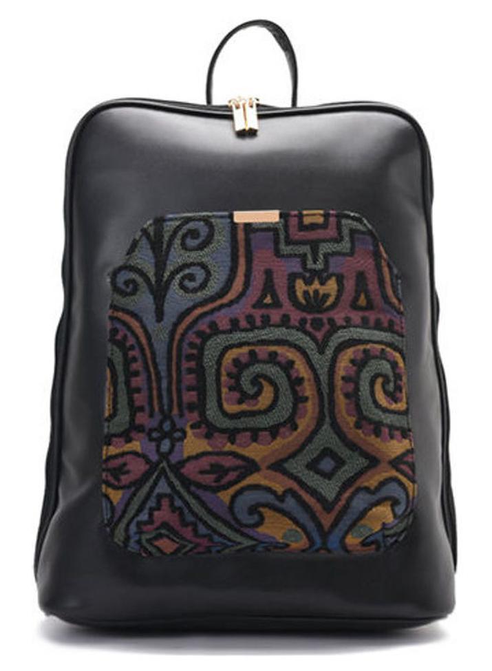 Pavo Fabric Cross Backpack Black - Image 1