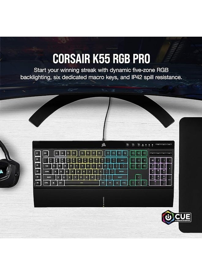 CORSAIR K55 RGB PRO Dynamic Backlighting Keys  - Image 2