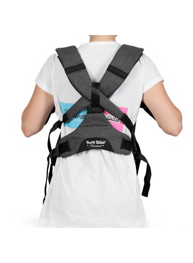 Petit bebe Baby Carrier Premium Max  Black - Image 3