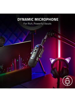 RAZER Razer Seiren V2 X USB Condenser Microphone for Streaming and Gaming on PC, Supercardioid Pickup Pattern, Integrated Digital Limiter, Mic Monitoring and Gain Control, Built-in Shock Absorber - Black  - Image 2