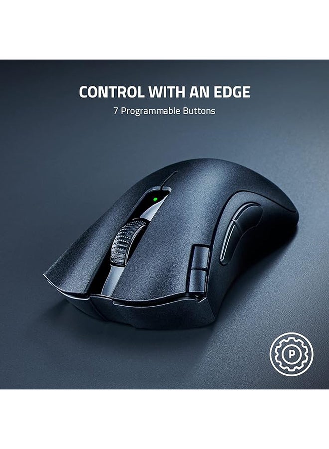 DeathAdder V2 X HyperSpeed Wireless Gaming Mouse: Award-Winning Ergonomic Design - Ultra-Fast HyperSpeed Wireless - 7 Programmable Buttons - Gen 2 Mechanical Switches - 5G 14K DPI Optical Sensor