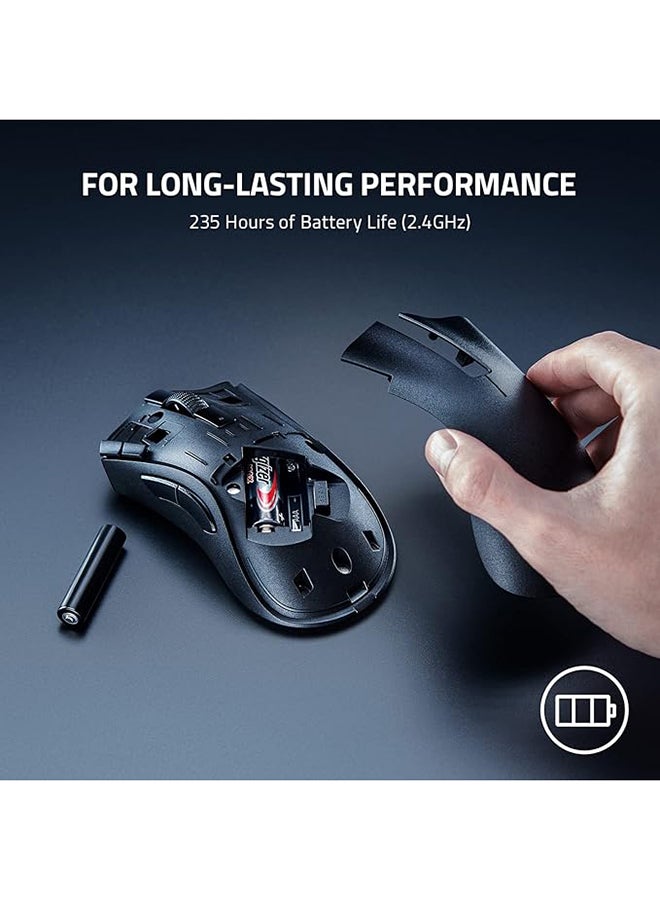 DeathAdder V2 X HyperSpeed Wireless Gaming Mouse: Award-Winning Ergonomic Design - Ultra-Fast HyperSpeed Wireless - 7 Programmable Buttons - Gen 2 Mechanical Switches - 5G 14K DPI Optical Sensor