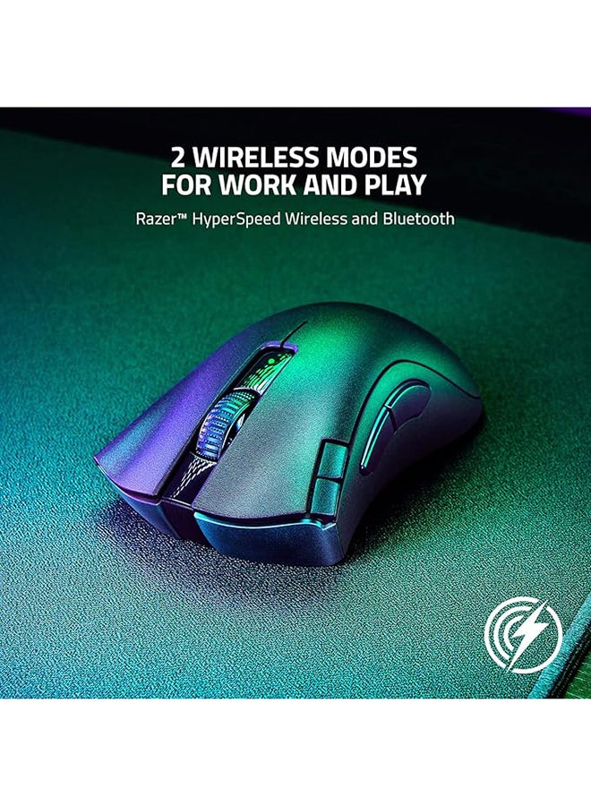 DeathAdder V2 X HyperSpeed Wireless Gaming Mouse: Award-Winning Ergonomic Design - Ultra-Fast HyperSpeed Wireless - 7 Programmable Buttons - Gen 2 Mechanical Switches - 5G 14K DPI Optical Sensor