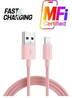 JOYROOM Fast Charging and Data Transmission For iPhone Colourful Cable 1M Pink  - Image 1