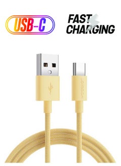 JOYROOM Type-C Colourful Fast Charging Cable For Andriod Mobiles 2 Meter Yellow  - Image 1