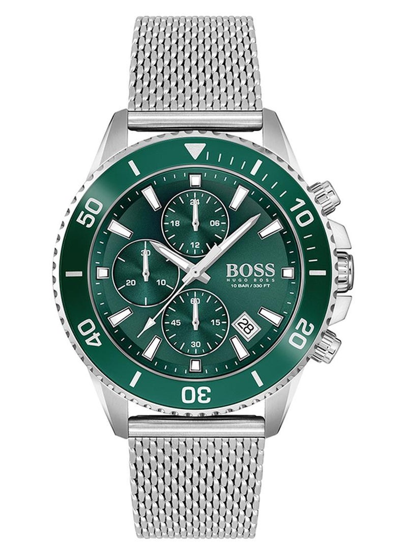 HUGO BOSS Men's Admiral Stainless Steel Green Dial Watch - 1513905 - Image 1