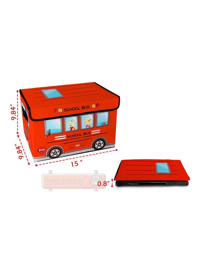 MissTiara School Bus Shaped Storage Box 9.84x9.84x15inch - Image 4