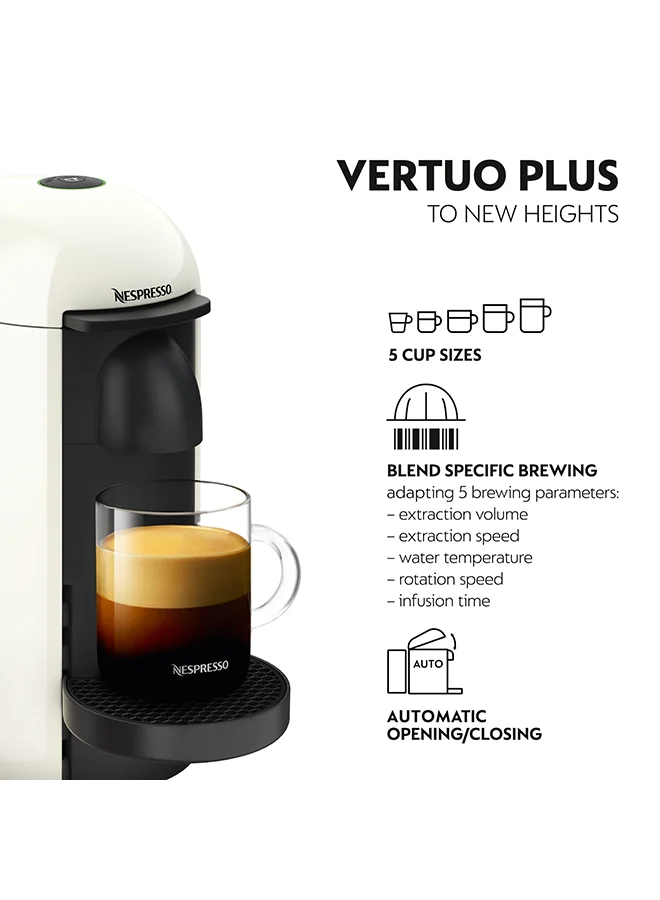 Nespresso Nespresso Vertuo Plus White, Coffee Machine 1710W 1710 W GCB2-GB-WH-NE1 White