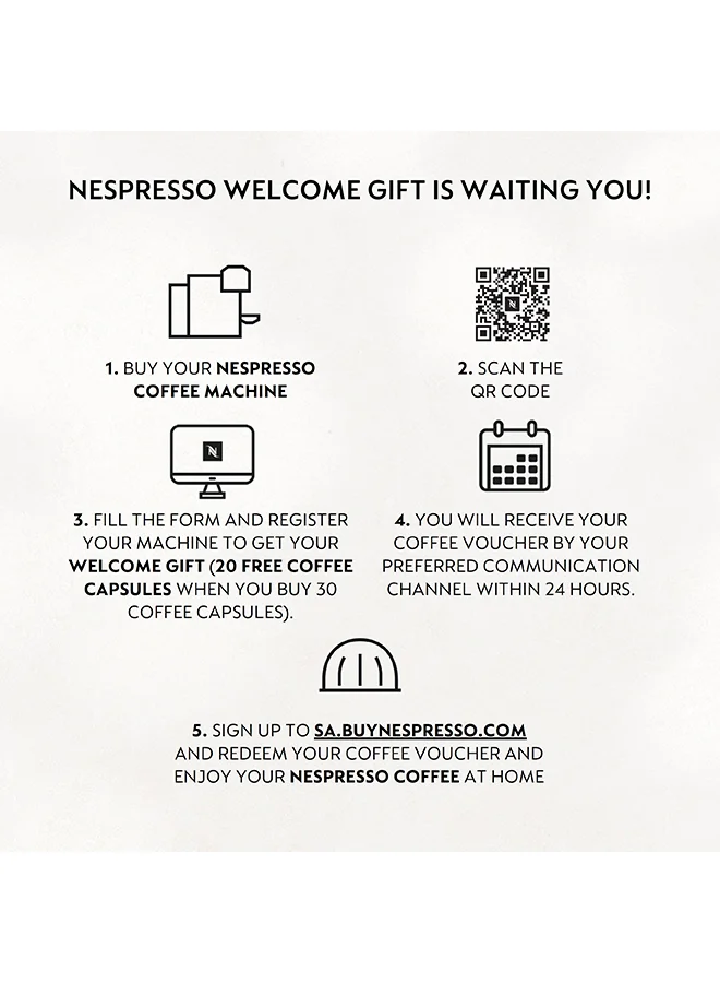 Nespresso Nespresso Vertuo Plus White, Coffee Machine 1710W 1710 W GCB2-GB-WH-NE1 White