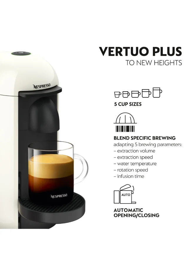 Nespresso Vertuo Plus GCB2 Capsule Coffee Machine, Brews 5 Cup Sizes for Black Coffee,