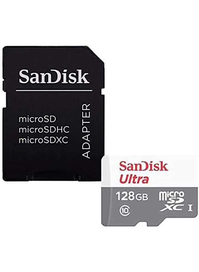 Sandisk - 128GB Ultra 80MB/s UHS-I Class 10 microSDXC Card-SDSQUNS-128G-GN6MN SDSQUNS-128G-GN6MN Grey - Image 1